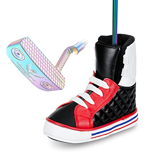 wosofe Golfschlägerhaube, bestickt, PU-Leder, lustige Schuhform, passend für alle Marken Cover