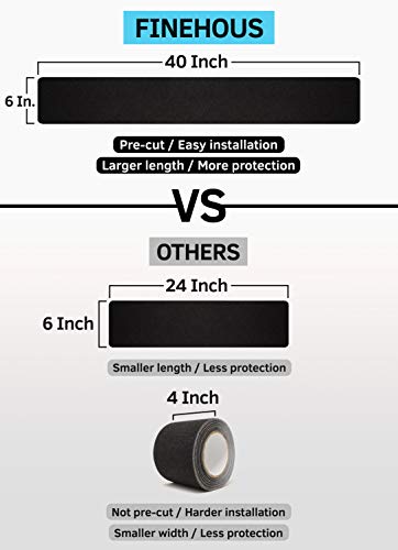 6"X40" Stair Treads Non-Slip Outdoor Tape - (10-Pack) Black Anti-Slip Strips #TOP2