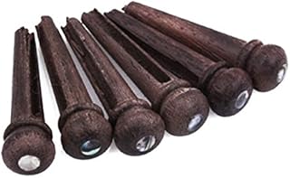 UEETEK Rosewood Guitar Bridge Pins Acoustic Guitar Rosewood Bridge Pins W/ PEARL Shell Dot Pack