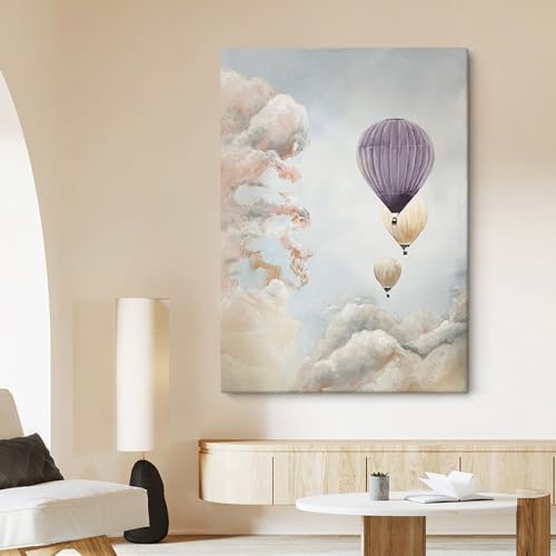 Peinture à l'huile ciel et nuages pour décorer le salon et le mur au bout du couloir
