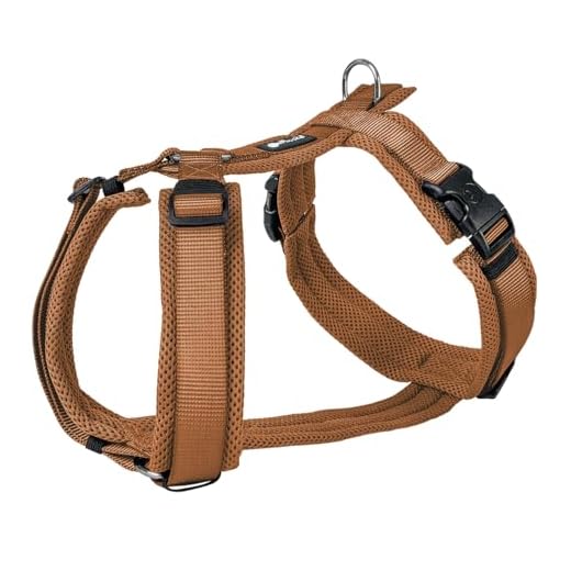 Petlando Brustgeschirr Mesh Y-Comfort Cognac S (Halsumfang 34-62 cm, Brustumfang 44-60 cm)