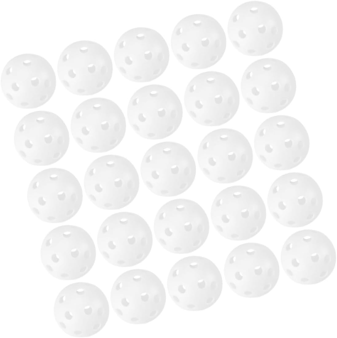 100pcs White Plastic Hollow Practice Golf Balls Lightweight Training Balls for Indoor Outdoor Golf Swing Training