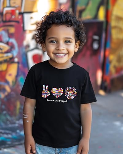 Hispanic Heritage Month Shirt Kids Toddler Boys Girls, Latino Countries Flag T-Shirt National Hispanic Gifts Tee Tops 2T-8Y2