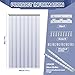 Juexica 48 x 84 Inch Plastic Strip Door Curtain Kit 0.08'' Walk in Cooler Curtains Thickness PVC Freezer Door Curtain Smooth Waterproof Hurricane Shutters Gate for Warehouse Garage Industry(Clear)