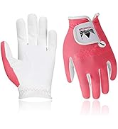 Craftsman Golf Breathable Microfiber Synthetic Golfing Glove Junior Golf Glove for Kids 1pair