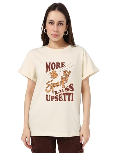 Image of Bewakoof Women's My Badass Graphic Printed 100% Cotton T-Shirt - Boyfriend Fit, Round Neck, Half Sleeve