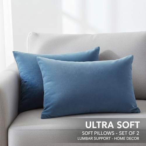 Set 2 Almohadas Microfibra 45x33 cm Mini Viaje miniatura 2