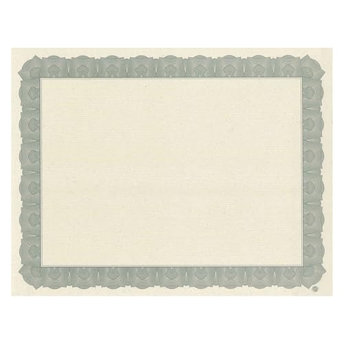 Geographics Braided Certificate, 8.5” x 11” Graduation Diploma, Tree-Free, 65 lb Paper, Diplomas, Documents, & Award Certificates, Silver, Pack of 15