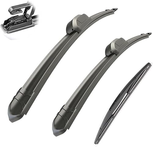 michengxxx Wiper Blade Set for Renault Kangoo MK1 1997-2007, Aerodynamic All-Climate Front and Rear Windshield Replacement