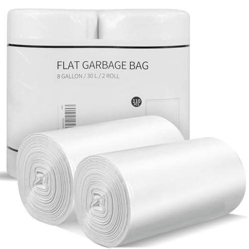 Charmount Trash Bags 8 Gallon,Garbage Bags Trash Can Bin Liners for Home Kitchen Bathroom Office Bedroom,White,Unscented 110 Count … …
