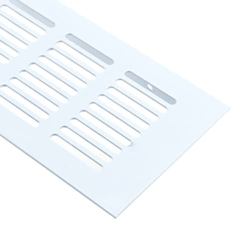 Risbay 2Pcs 300Mmx80Mm White Aluminum Alloy Rectangle Soffit Vents Ventilation Holes Mesh Covers For Cabinets,Wardrobes #TOP3