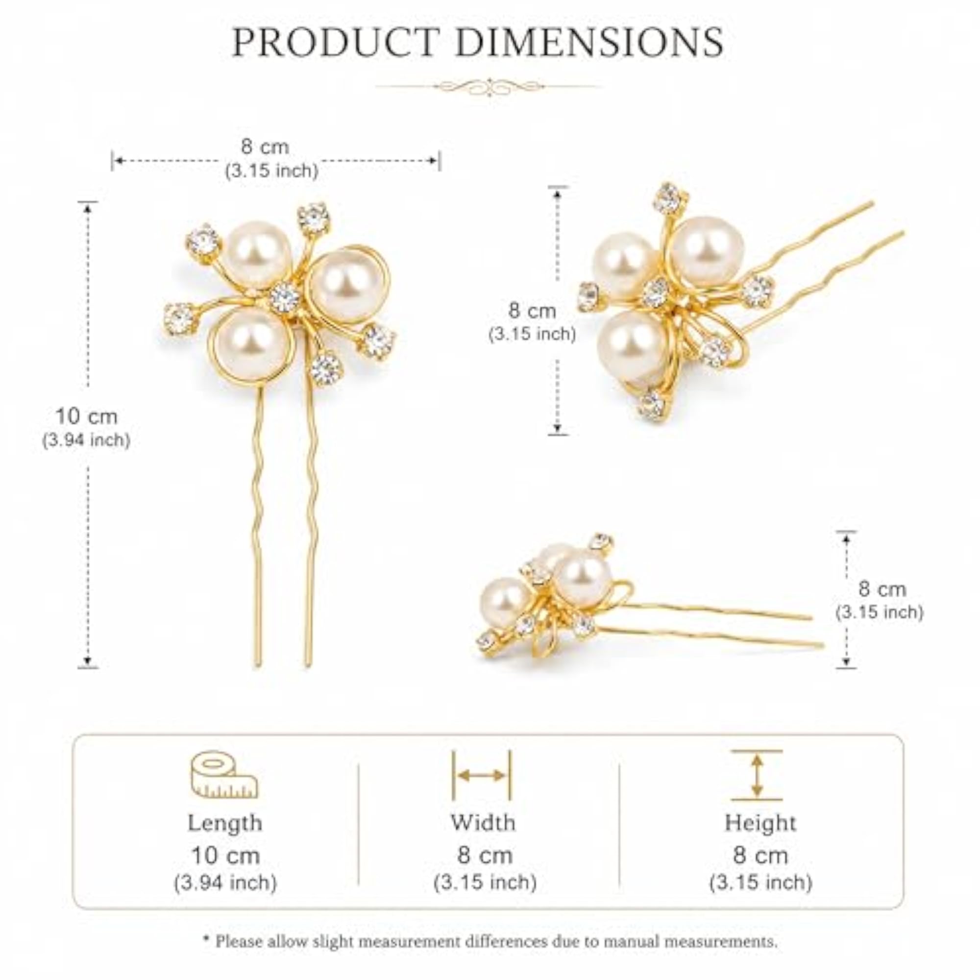 12pcs Pearl U Pins Hair Accessories for Women