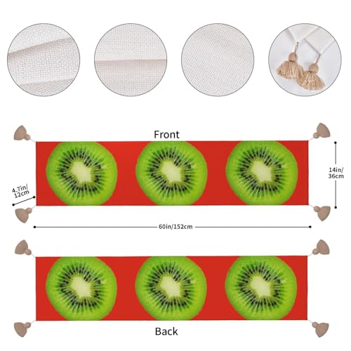 Nappe de cuisine kiwi chemin de table original cadeau idéal pour décoration de Noël et fêtes
