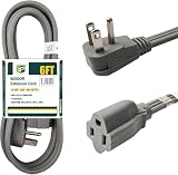 EP 6 Ft Heavy Duty Appliance Extension Cord - 14 Gauge 3 Prong Grounded Cable Wire, Ideal for Air Conditioners, Refrigerators, Microwaves, Washing Machines & More - Indoor Use, Gray