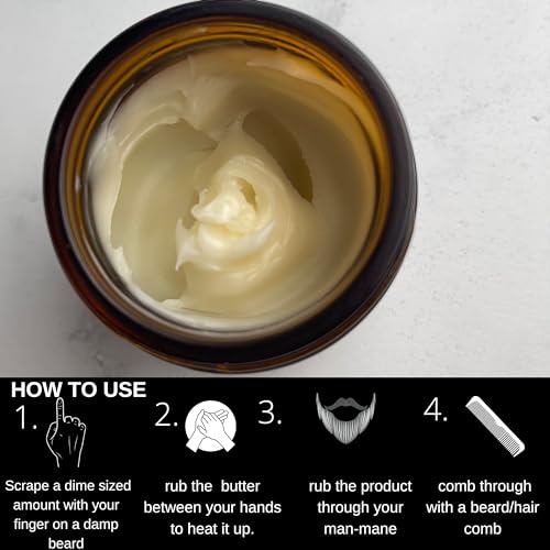 Hair & Beard Butter -Barbershop - Strengthen & Soften Leave in Conditioner – Natural Ingredients | The Best Beard Butter- 2oz- packaging may vary - Image 4