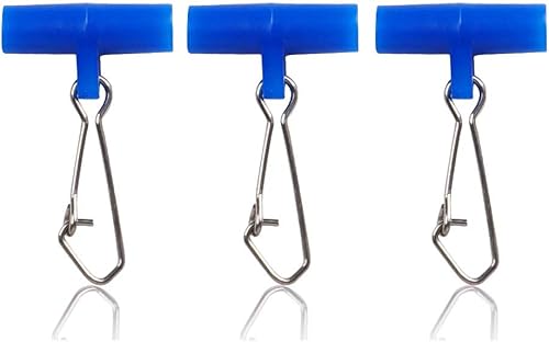 Dr.Fish Toboganes de plomada de pesca, paquete de 30 a 100 unidades de doble bloqueo a presión deslizantes para línea de pesca deslizante,