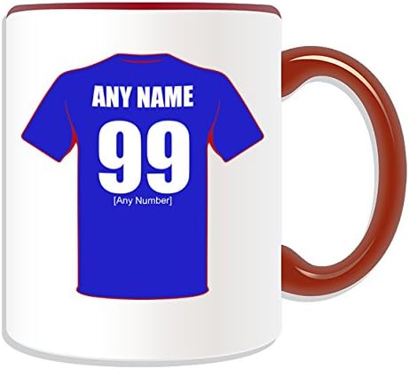 UNIGIFT Personalised Gift - Rangers Mug (Football Design Theme, Colour Options) - Any Name/Message on Your Unique Mug - The Teddy Bears Light Blues Club