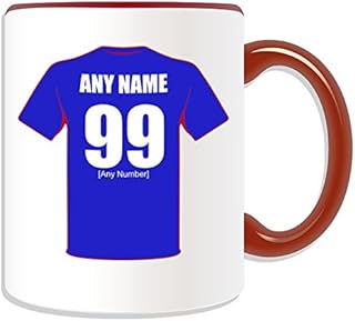 UNIGIFT Personalised Gift - Rangers Mug (Football Design Theme, Colour Options) - Any Name/Message on Your Unique Mug - The Teddy Bears Light Blues Club