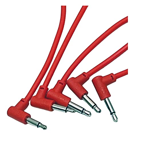 Starving Students Music Supplies SSMS - Luigis Modular M-PAR Right Angled Eurorack Patch Cables - Package of 5 Red Cables (10cm) by Starving Students Music Supplies - Used condition - US$11.03