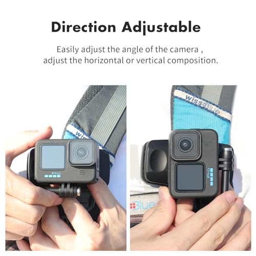 SEASKY B1 Backpack Strap Mount Clip Clamp Holder Magnetic Multi Function for Gopro Hero13/12/11/10/9 DJI Action 5/4/3/2 Pocket 3 2 Insta360 X4 X3 X2 Ace Pro 2 Go3 2 Sports Camera Accessories