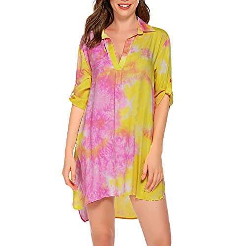 SLENDIPLUS Saída de praia feminina, biquíni, roupa de banho, roupa de banho para mulheres, vestido c