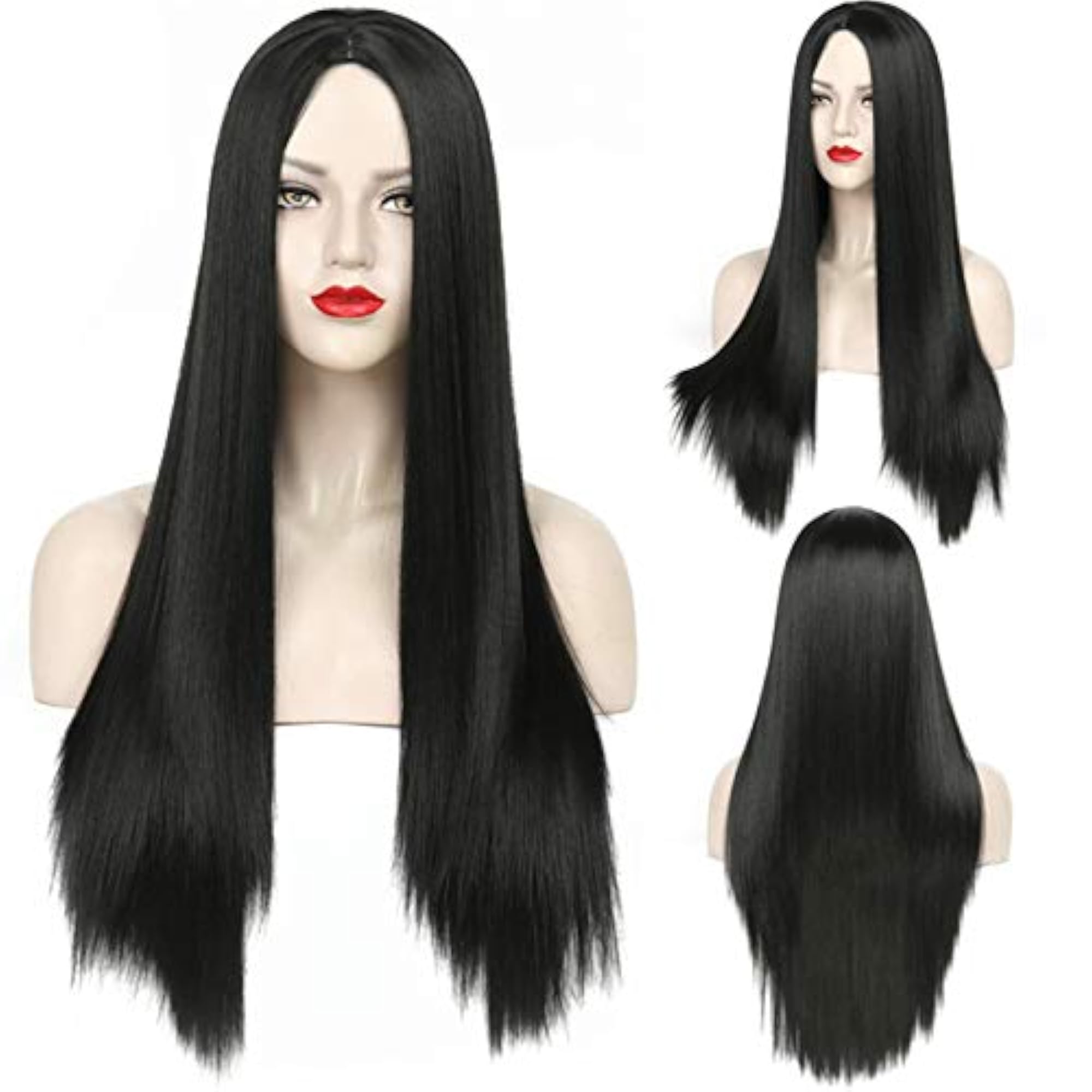 Cosplay Wig Heat Resistant Hair Wigs for Daily Use, Black