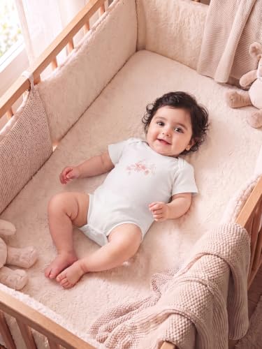 Image of 6 Pcs Clothing Gift Set with Box, 100% Cotton Soft & Breathable 6-Piece Layette Set with Bodysuit, Romper, Bib, Cap, Mittens & Swaddle, 0-12 Months, All-Season Wear