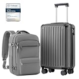 COOLIFE Ryanair Valise Cabine 55 x 35 x 20 et Bagage Cabine 40x20x25(20L), Bagages Cabine Bagage à Main Rigide avec Serrure TSA et 4 roulettes Jumelées Adapté Aux Voyages