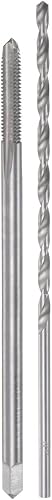 uxcell Juego de grifos y brocas, M4 x 0.7 H2 Flauta recta Máquina de Rosca de Fresado de Rosca de 5.906 in Extra Largo, 0.157 in de Acero de Alta