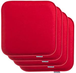 Brandsseller 4er Set Filz Stuhlkissen Rot