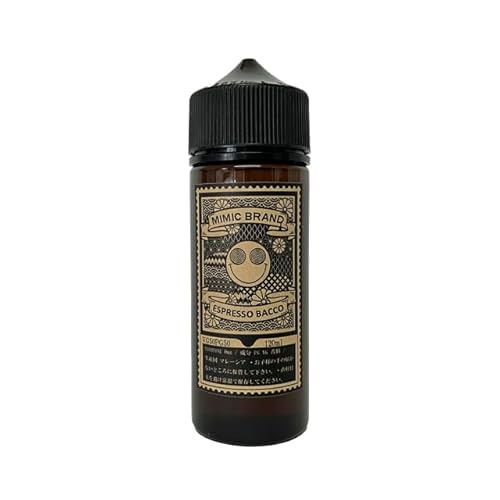 MIMICBRAND �d�q�^�o�R ���L�b�h 120ml ��e�� VAPE �x�C�v �t���[�o�[ �}���[�V�A �j�R�`���Ȃ� �^�[���Ȃ� (Espresso Bacco)
