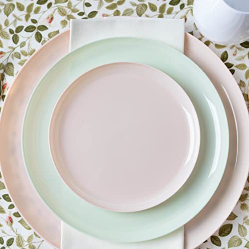 [30 Pack 8.6''] Pink Plastic Party Plates Edge Collection Premium heavyweight Elegant Disposable Tableware Dishes by PLASTICPRO - Image 5