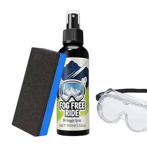 Spray antivaho, 100 ml de larga duración, desempañador de gafas con acción rápida, material de fórmula suave con visión clara, categoría de cuidado de gafas que soporta el uso diario, accesorio óptico