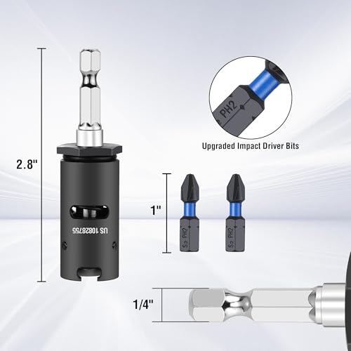 WORKPRO Drywall Screw Setter/Extractor Impact Bit Holder - image 2