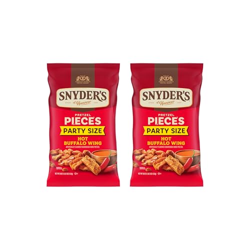 Snyder's of Hanover Hot Buffalo Wing Flavored Pretzel Pieces, 18 Oz (Pack of 2)