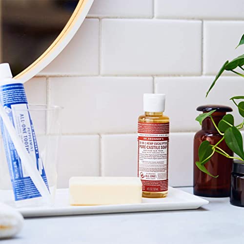 Dr. Bronner’s - Pure-Castile Liquid Soap (Eucalyptus, 8 Ounce) - Made With Organic Oils, 18-In-1 Uses: Face, Body, Hair, Laundry, Pets And Dishes, Concentrated, Vegan, Non-Gmo #TOP2