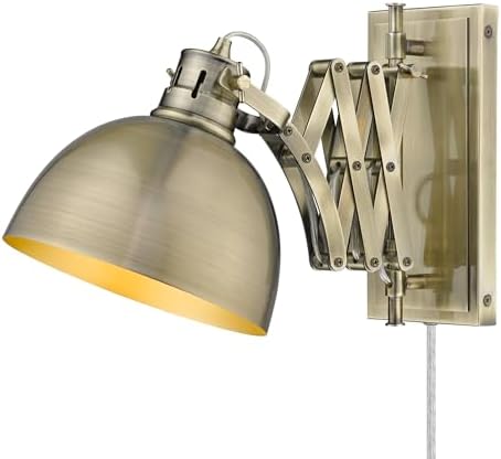 Golden Lighting Hawthorn 1 Light Articulating Wall Sconce