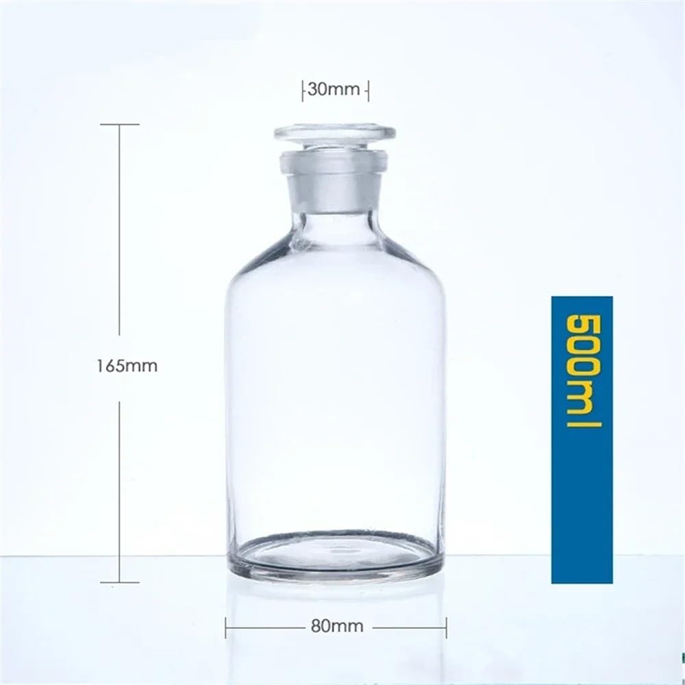 Strumenti da laboratorio e attrezzature Bottiglia di vetro graduata a bocca piccola da 30/60/125/250/500/1000 ml, bottiglia marrone trasparente, vetreria da laboratorio for esperimenti(TP 500ml)