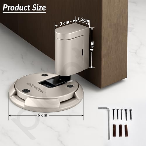 Image of Plantex Door Stopper for Home /Floor Mounted Door Stopper /Door Holder /Door Stoppers for Hotel /Office /Stops for Door -Pack of 1 (Satin)