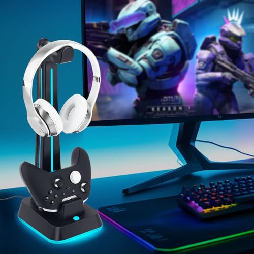 Mcbazel RGB Headphone Stand and Charging Station for Xbox Series X&S/Elite 1/ Elite 2/One/One X/One S/One Elite - Image 9