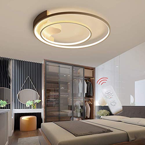 Preisvergleich Produktbild LED-Deckenleuchte 44W Wohnzimmer Lampen Schwarz Dimmbare Deckenlampe Hängeleuchte Kreative Warme Mode Lampe Moderne Runde Kinderzimmer Lampe Licht Esstisch Beleuchtung,Mit Fernbedienung ,42cm / 16.53in