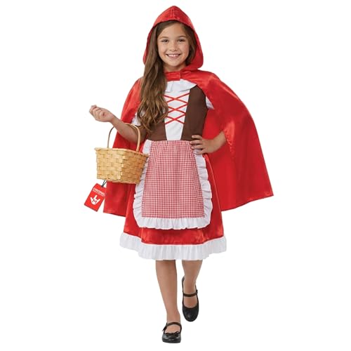 fun shack Little Red Riding Hood Costume Kids, Red Riding Hood Costume for Girls, Book Characters Costumes for Kids, Small