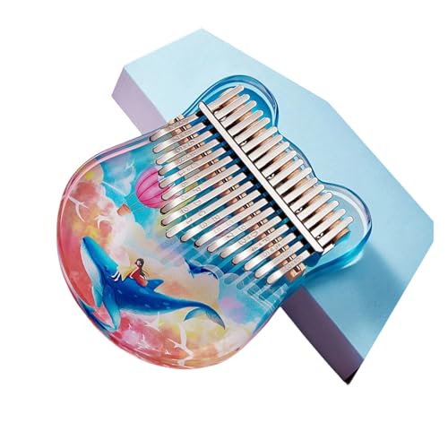 Instrumentos Musicales Profesionales Kalimba Piano De Dedo Transparente Kalimba De 17 Y 21 Tonos(21 tone mini)