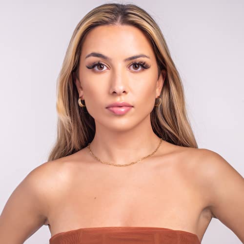 Barzel 18K Gold Plated Half Hoop Cubic Zirconia Earrings for Women - Made In Brazil4