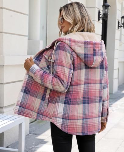 Zeagoo Womens Plaid Jacket Winter Coat Dressy Casual Flannel Fall Clothes - image 3