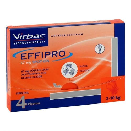 EFFIPRO 67 mg Pip.Lsg.z.Auftropf.f.kl.Hunde 4 St