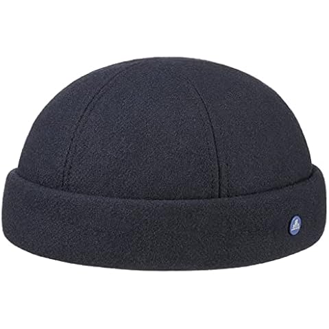 HAMMABURG Teflon Docker Hat Men - Winter Beanie Wool caps, with Lining, Lining Autumn-Winter - M (56-57 cm) Navy Cover