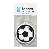Soccer ball Car Air Freshener New Car Scent Freshy Factory (6 Pack)