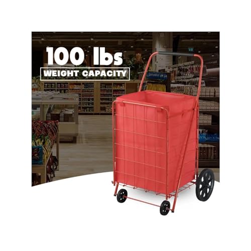 Chariot de courses portable robuste 110 LB avec châssis utilitaire