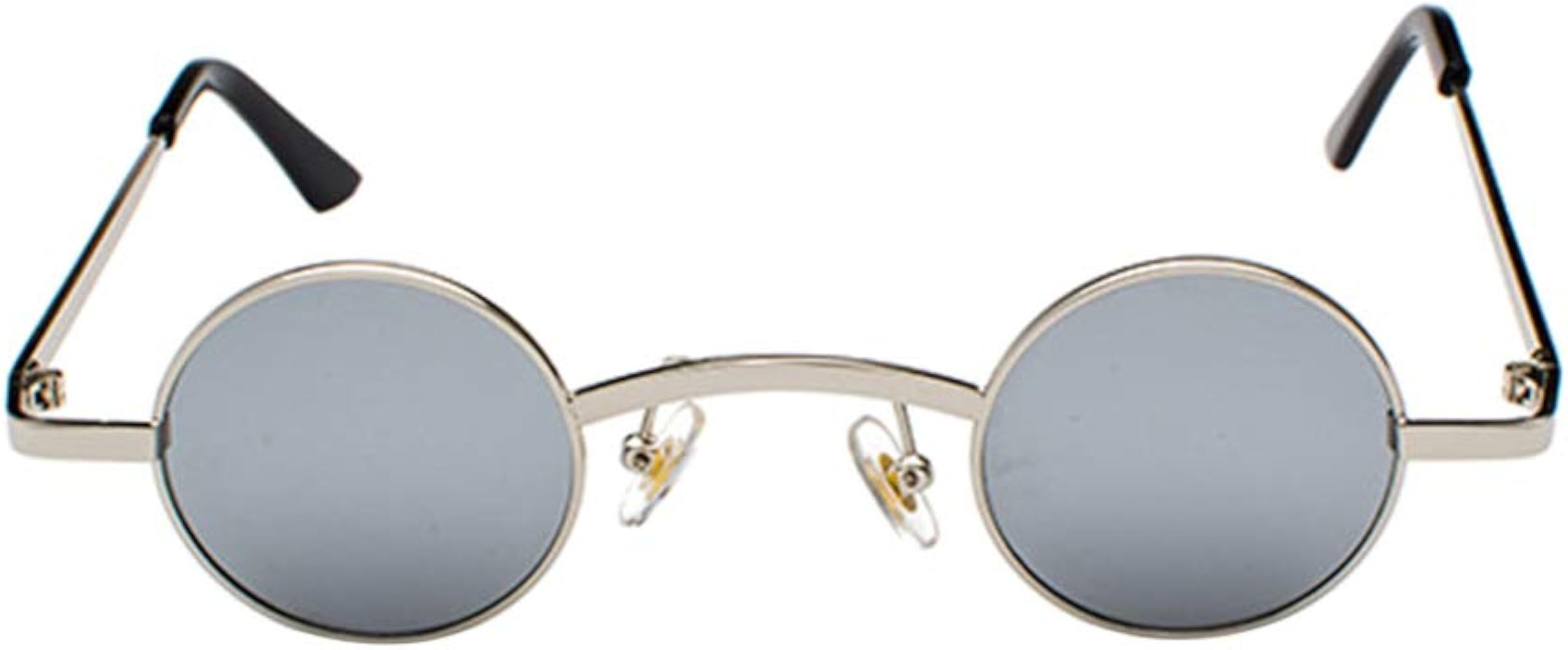 Amazon | Xinvision 小さい丸形 サングラス 金属フレーム レトロ